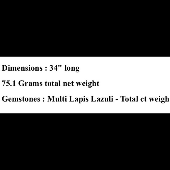 NWT 376 TOTAL CARATS OF LAPIS LAZULI 34” BEAUTIFUL NECKLACE. - Picture 12 of 15